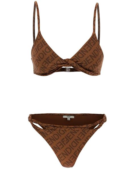 Brown Lycra® bikini 